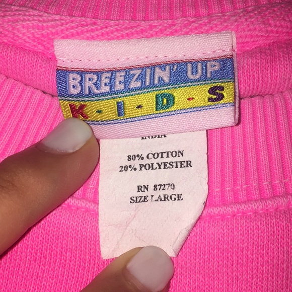 Pink East Hampton Kids Crewneck sweatshirt size LG - Picture 3 of 4
